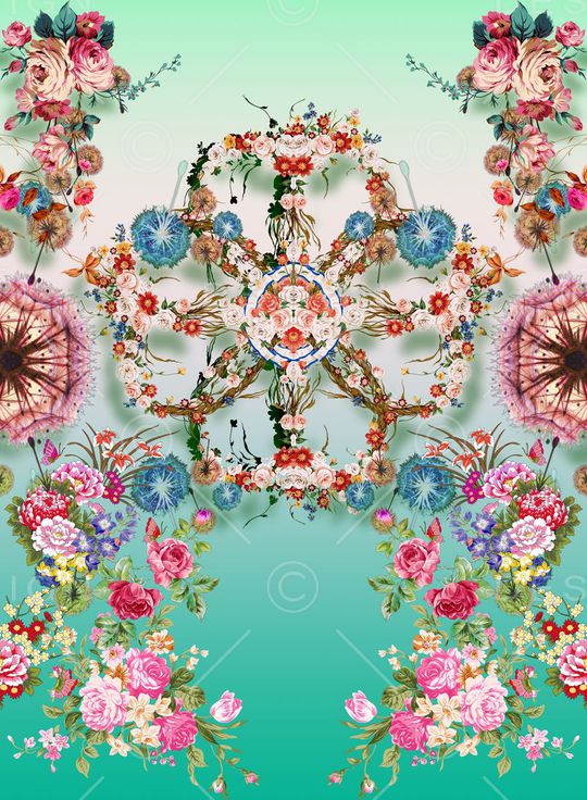 花卉印花华亿平台图片