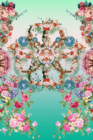 花卉印花华亿平台图片