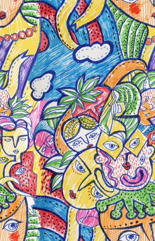 ♥红桃A〖艺术涂鸦〗印花华亿平台图片