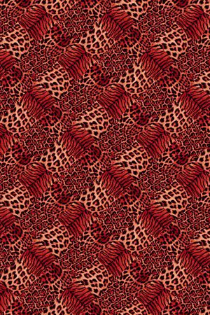 动物纹拼印花华亿平台图片