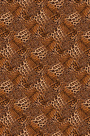 动物纹拼印花华亿平台图片