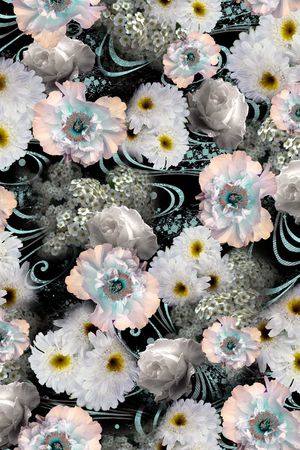 花卉印花华亿平台图片