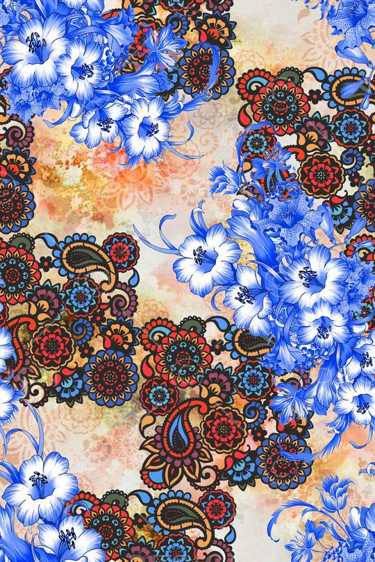 花卉印花华亿平台图片