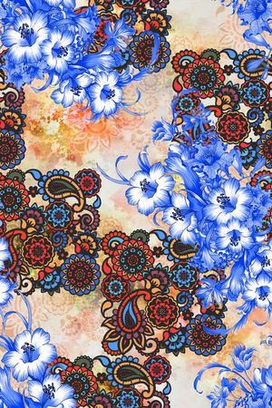 花卉印花华亿平台图片