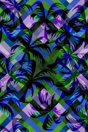 棕榈叶印花华亿平台图片