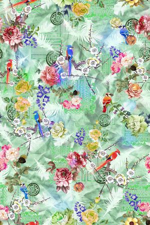 花卉印花华亿平台图片