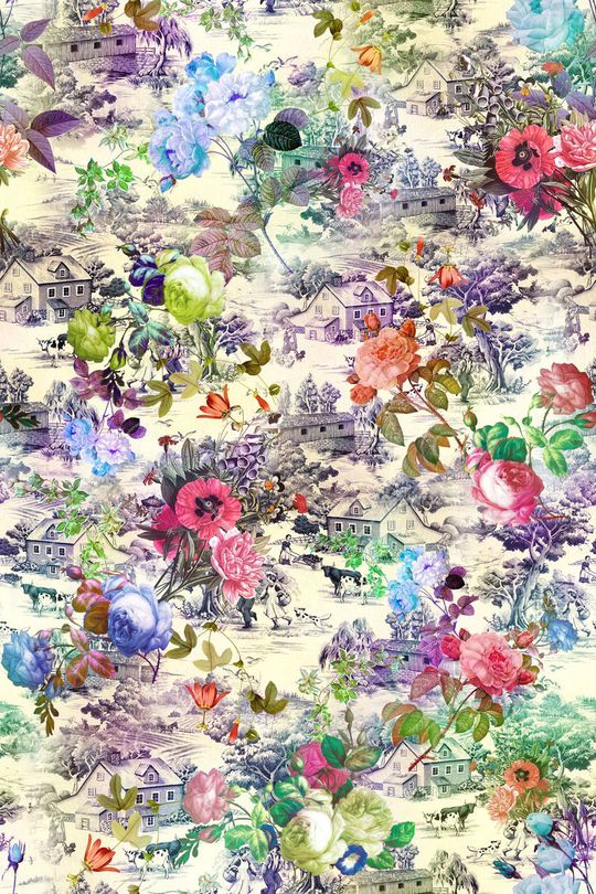 花卉印花华亿平台图片