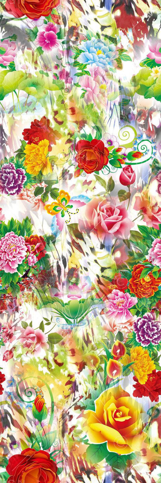 花卉-欧式花纹印花华亿平台图片