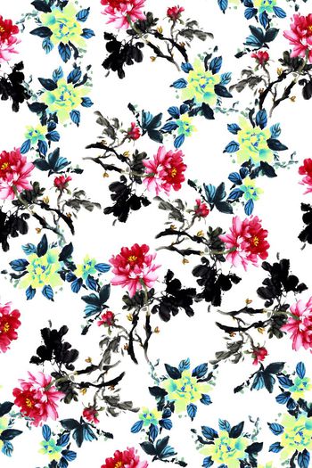 334899-中国风白底水墨写意花卉