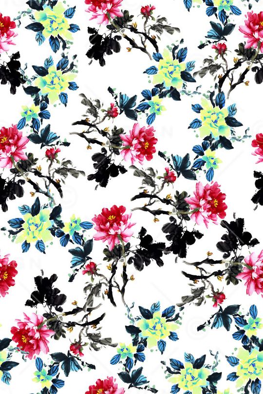 中国风印花华亿平台图片