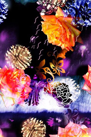 花卉印花华亿平台图片