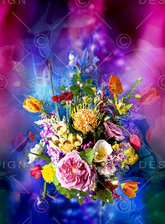 花卉印花华亿平台图片