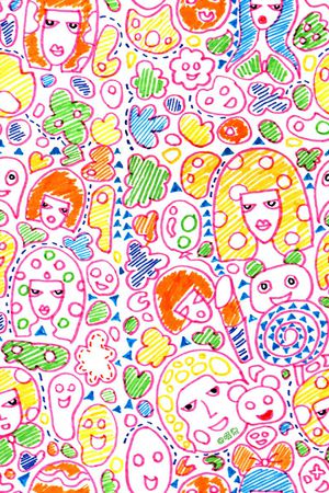 ♥红桃A〖抽象个性〗印花华亿平台图片