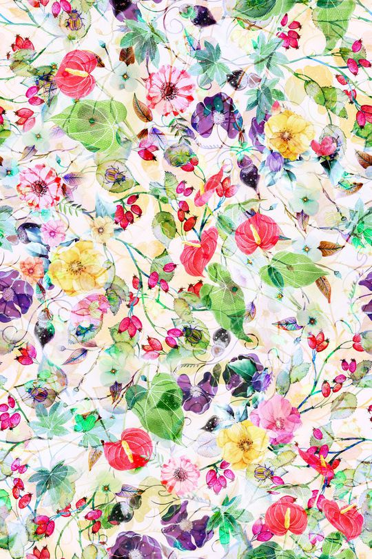 花卉印花华亿平台图片