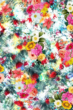 花卉印花华亿平台图片