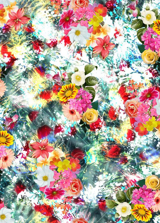 花卉印花华亿平台图片