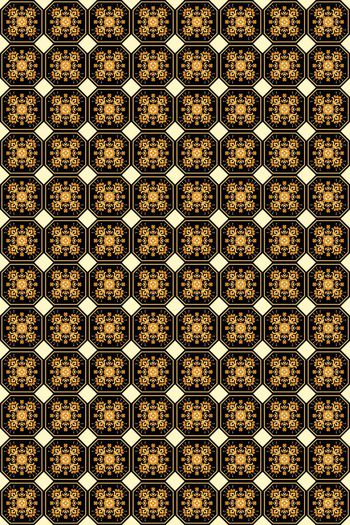 335209-复古几何花卉抽象标识图案