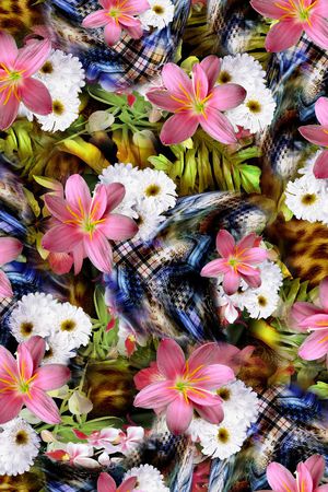 花卉印花华亿平台图片