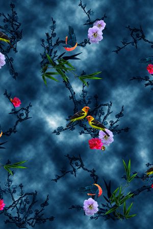 扎染印花华亿平台图片