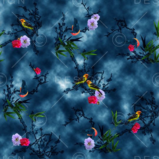 扎染印花华亿平台图片