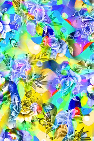 花卉植物印花华亿平台图片