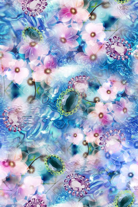 花卉印花华亿平台图片