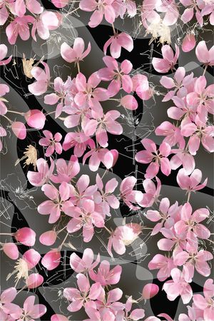 花鸟花卉印花华亿平台图片