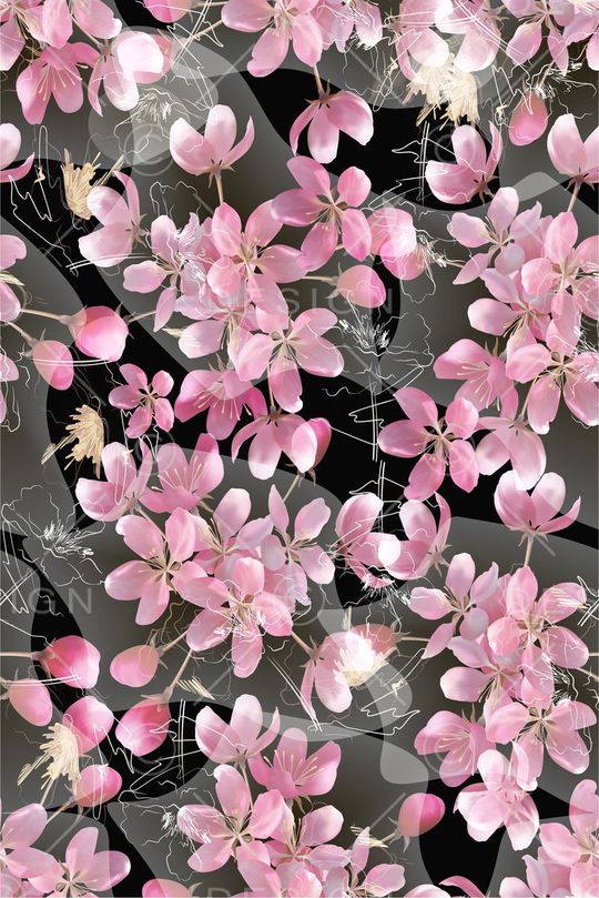 花鸟花卉印花华亿平台图片