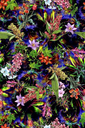 花卉印花华亿平台图片