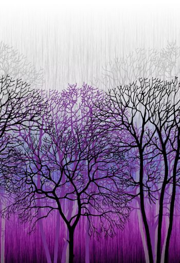 335560-定位渐变树林休闲印花