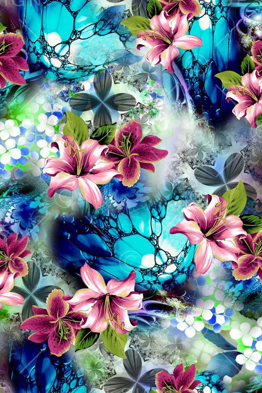 花卉印花华亿平台图片