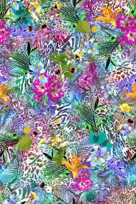 花卉印花华亿平台图片