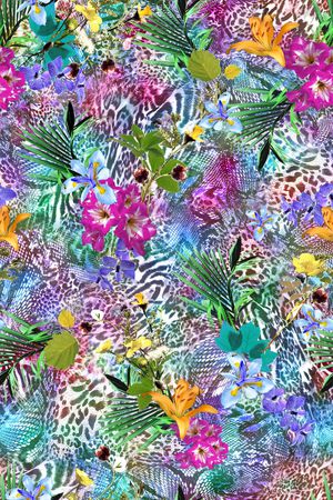 花卉印花华亿平台图片