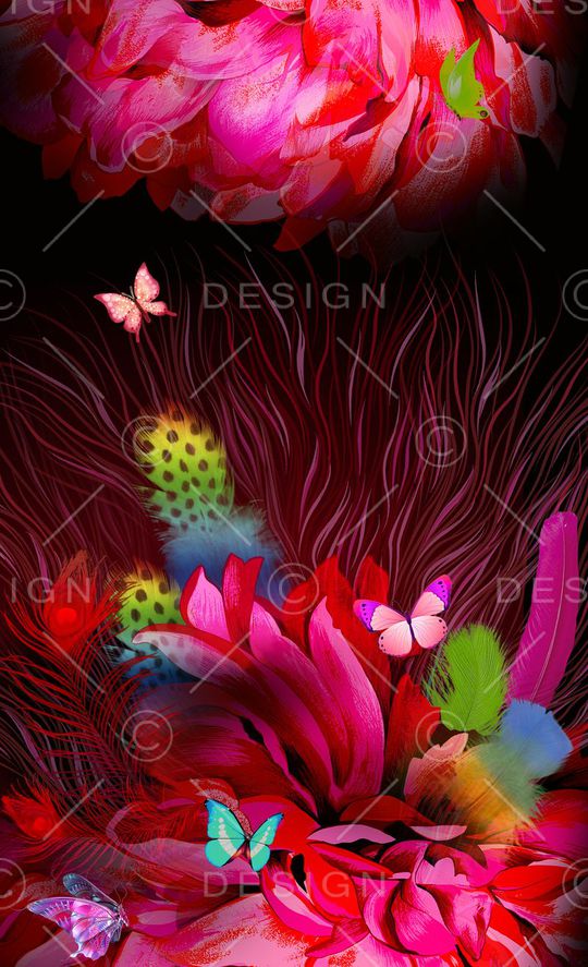 花卉印花华亿平台图片