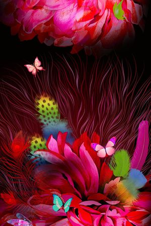 花卉印花华亿平台图片