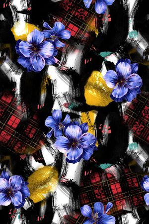 花卉印花华亿平台图片