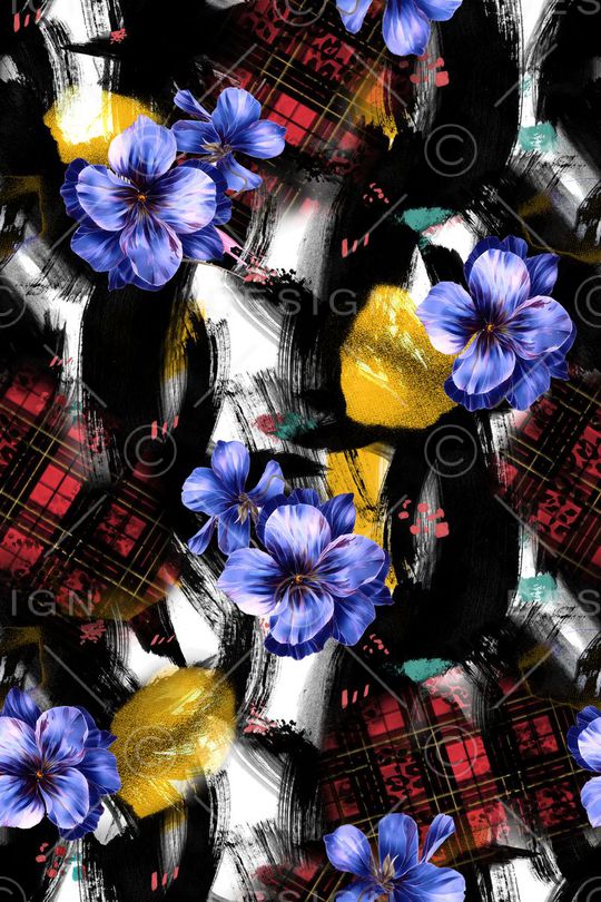 花卉印花华亿平台图片