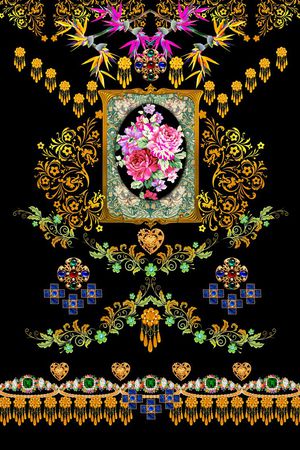 宗教元素印花华亿平台图片