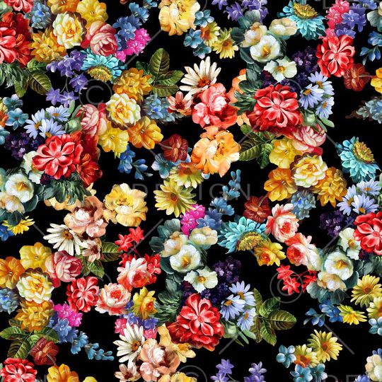 花卉印花华亿平台图片