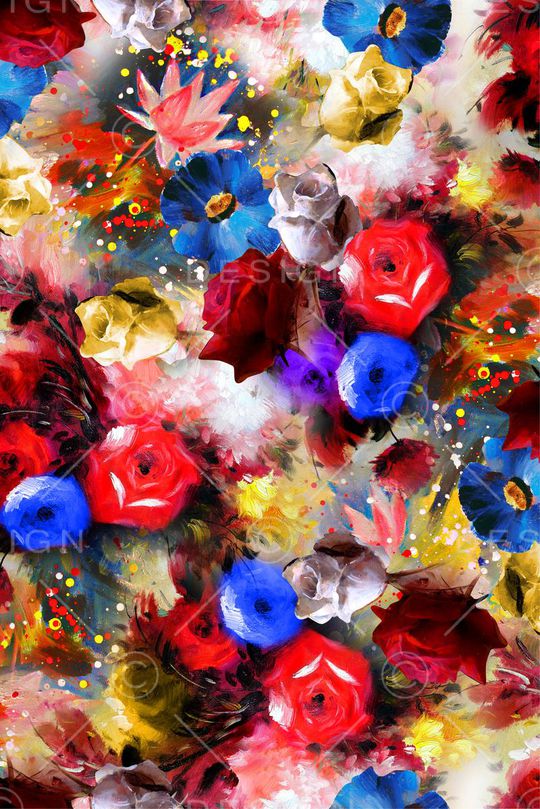 花卉印花华亿平台图片