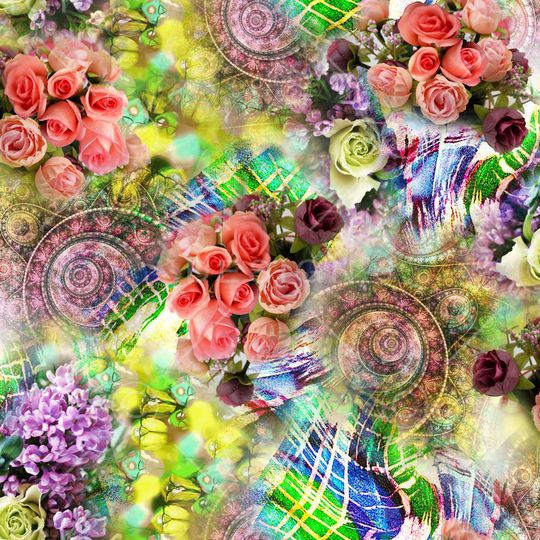 花卉印花华亿平台图片