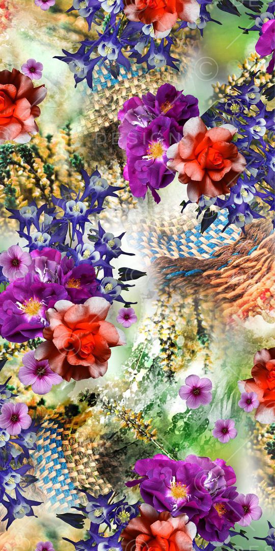 花卉印花华亿平台图片