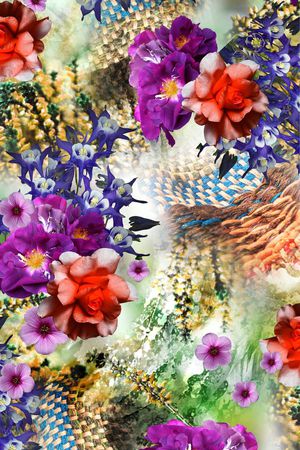 花卉印花华亿平台图片