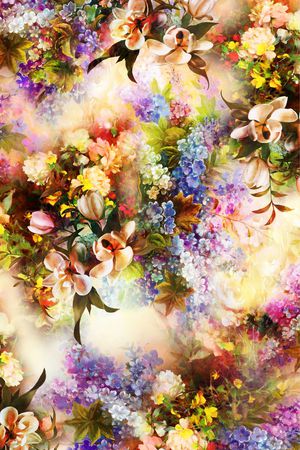 花卉印花华亿平台图片