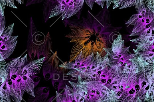 大花  花卉 小碎花印花华亿平台图片