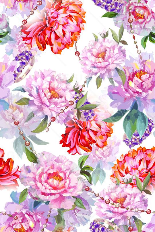 花卉印花华亿平台图片