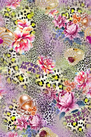 花卉印花华亿平台图片