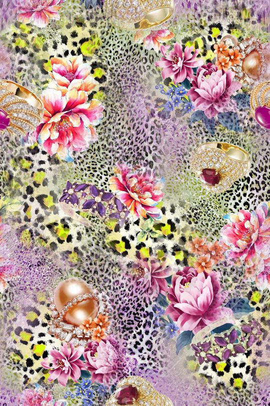 花卉印花华亿平台图片