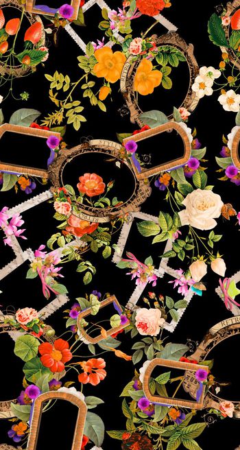 336098-欧式画框花纹花卉花朵组合