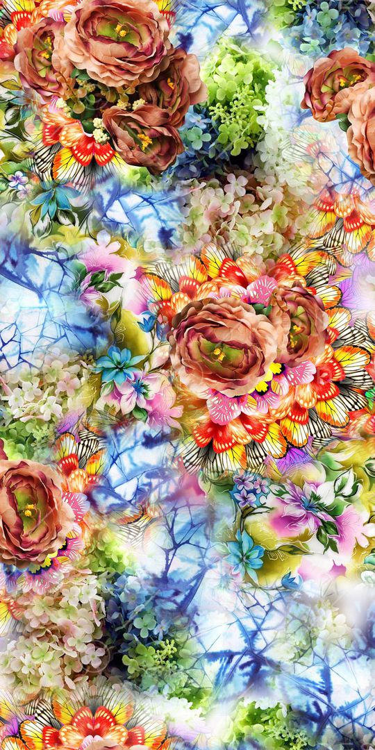 花卉印花华亿平台图片